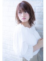 ヘアーアートシフォン 川口東口店(hair art chiffon) オレンジ&インナーハイライトで抜け感レイヤーのレトロボブ