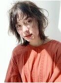 ラフウェーブボブ_オリーブカラーハイライトカラー_67560