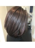 ボブスタイル　バイオレット系カラー