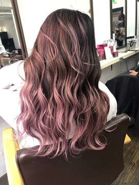 ユートピア(U topia) 秋バレイヤージュ/ピンクカラー/ハイライト