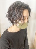 【morio 原宿】ショートボブ　パーマヘア　前髪なし宮本