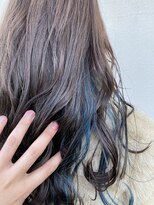 スピンヘアー 亀岡店(Spin hair) エアリーロング×イヤリングカラー×ブルー