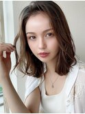 大人かわいい似合わせカット/こなれミディ/美髪/くびれヘア/新宿