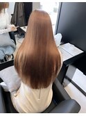 透け感髪質改善ハイトーンカラーミルクティーヘルシースタイル