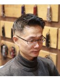 <理容室><バーバー>アップバングショートフェード