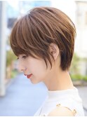 20代30代40代◎小顔前髪ショートボブグレーベージュ新宿代々木