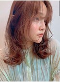 切りっぱなしボブ/エアリーロング/美髪/ピンクブラウ