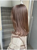 透明感髪質改善ベージュダブルカラーミルクティーグレージュ