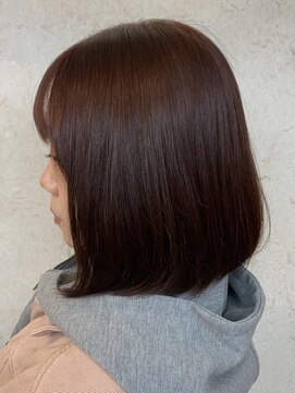 ビスクヘアデザイン(bisq hair design) ボブ　レッドブラウン　艶髪　髪質改善カラー　ショート