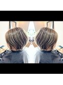 ハイライトショートヘア