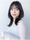韓国レイヤーくびれヘア髪質改善透明感カラー前髪艶髪小顔