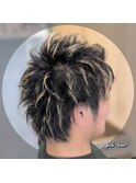 シリコンキャップハイライト　スパイキーショート　アップバング