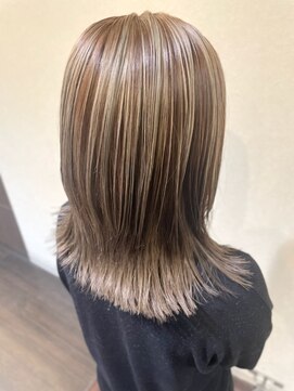 スーパーカット 元町店(SUPER CUT) アンブレラカラー ハイトーン ベージュ 質感再整 髪質改善