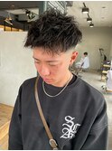波巻きスパイラルパーマ/ツイストスパイラルパーマ/短髪パーマ