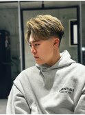 MEN'S/メッシュ×サイドパート/フェード/大人ヘア