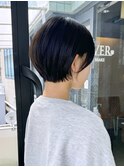 黒髪ショートボブ　京都美容室　進詩織