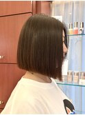 髪質改善ストレート×タッセルボブ
