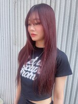 アッシュ 下北沢店(Ash) ブリーチなしワインレッドカラー