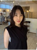 大人可愛いミディアムレイヤー