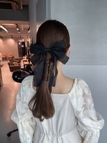 シャルムバイケンジ(Charm.by KENJE)&nbsp;【ローポニーテール】結婚式/銀座/ヘアセット/アレンジ