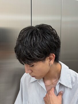 フィフス 大分(fifth) 大分ゆるめルーズパーマメンズカットシースルーラウンドマッシュ