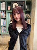 コレット(COLETTE) ボルドー系カラー × ストレートミディ