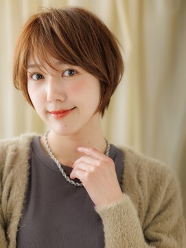 カバーヘア ブリス 大宮西口(COVER HAIR bliss) オレンジブラウン/小顔ショート/小顔カット/ウォームベージュe