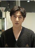 銀座シャドウパーマツイストスパイラルパーマセンターパート眉毛