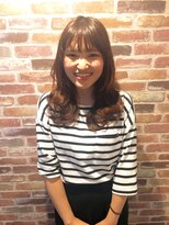 ヘアメイク オブジェ(hair make objet) シースルーバングでゆるふわロング