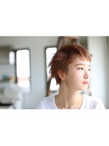 ヘアー アイス ルーチェ(HAIR ICI LUCE) ショート ピンク 清潔感 透明感