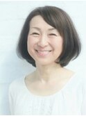 大人女性に人気のひし形ワンカールボブ