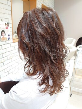 ヘアポケット スタイル店(HAIR POCKET) 大人のピンクゴールド☆ウルフレイヤー