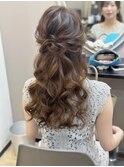 ゆるふわハーフアップ
