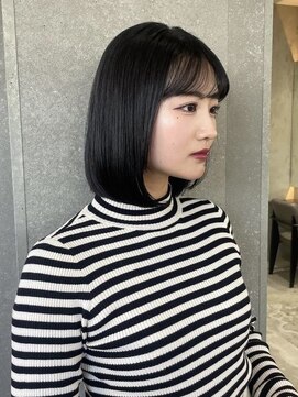 ロンド 表参道店(Lond) 切りっぱなし　ボブ　アッシュブラック　U24