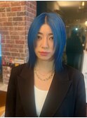 黒髪 ボブルフ ネビージュ 小顔 ワンレン 