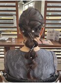 【香】パーティアレンジ編み込みヘアセット