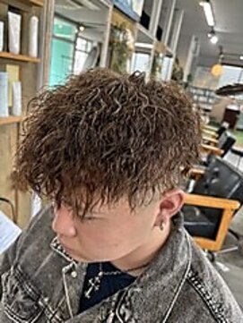 ブルーオーシャン 大牟田店(BlueOcean) 茶髪ツイストパーマサーフカールフリンジカットフリックパーマ