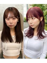 ノラ ヘアーサロン(NORA HAIR SALON)&nbsp;ナチュラル小顔前髪あり後れ毛サイドバング結べるボブくびれヘア