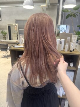 テトヘアー(teto hair) ピンクベージュカラー ピンクカラー ハイトーンカラー