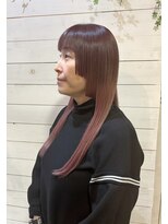 フレア 心 武庫之荘(flare)&nbsp;パツっとサイドバング×サクラピンク