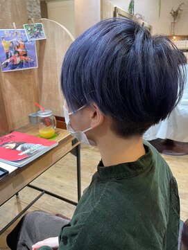 ココカラヘアー プラス(cococara‐hair plus) 刈り上げ×ブルー