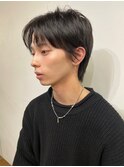 ショートセンターパート/チャコールグレー/メンズカット/メンズ
