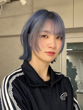 アドネ プライム(adne prime) ヘイリーボブ/ボブウルフ/レイヤーボブ/ブルーグレー