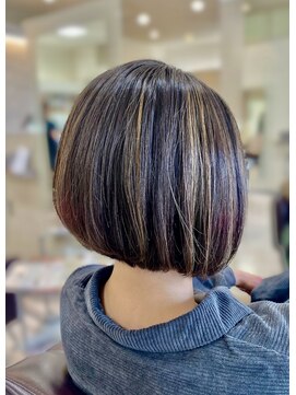 クール ヘアー ギャラリー 神明町店(COOL Hair gallery) 大人のハイライト白髪ぼかしカラー×ショートヘア/40代、50代