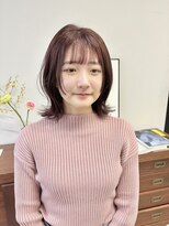 ヘアー アイス 御器所本店(HAIR ICI) ブリーチなしダブルカラー暖色カシスカラー秋カラー冬カラー