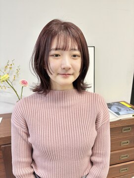 ヘアー アイス 御器所本店(HAIR ICI) ブリーチなしダブルカラー暖色カシスカラー秋カラー冬カラー