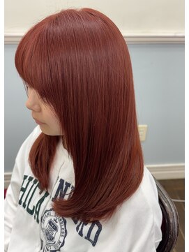 ２丁目３番地美容室 オレンジカラー