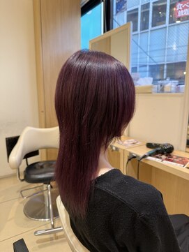 アッシュ 中目黒店(Ash) ピンクパープル×ロングウルフ