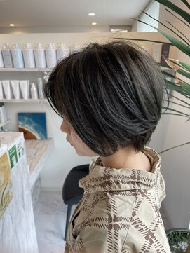 ヘアーデザイン シーベル(HAIR DESIGN SEA BELLE) オリーブグレージュ×短かすぎない丸みショート
