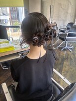 ガルボ ヘアー(garbo hair)&nbsp;お呼ばれヘア 10代 20代 ヘアアレンジ 結婚式ヘア カチモリ